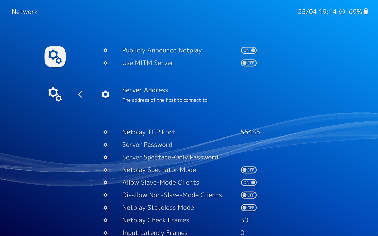 netplay settings
