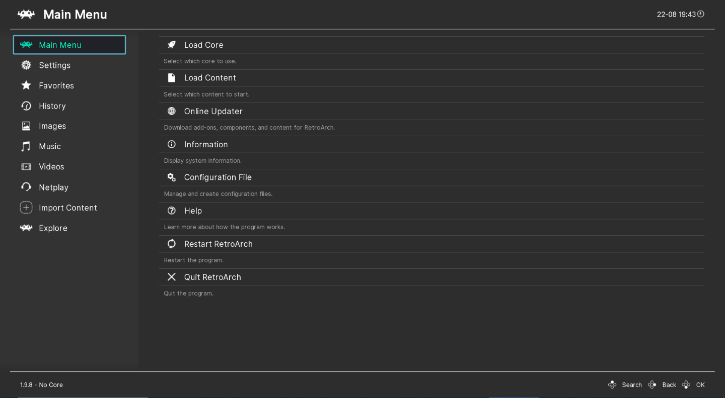 When You Launch RetroArch For The First Time The Interface Looks Like When You Launch RetroArch For The First Time The Interface Looks Like